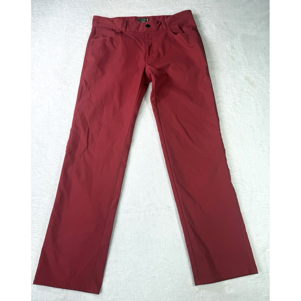 Peter Millar Crown Sport Golf Performance Cape Red Pants Eb66 Mens 32x30‎